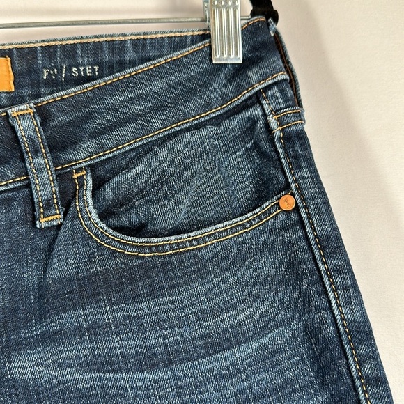 Pilcro and the Letterpress Blue Stet Cropped Jeans Size 27 - Picture 7 of 10